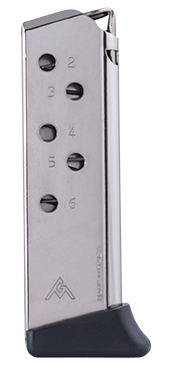 Product image for WALTHER PPK - .380 -  6 Rounds - Nickel - Finger Rest Floorplate